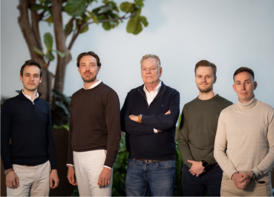 Get-e management team standing together 
